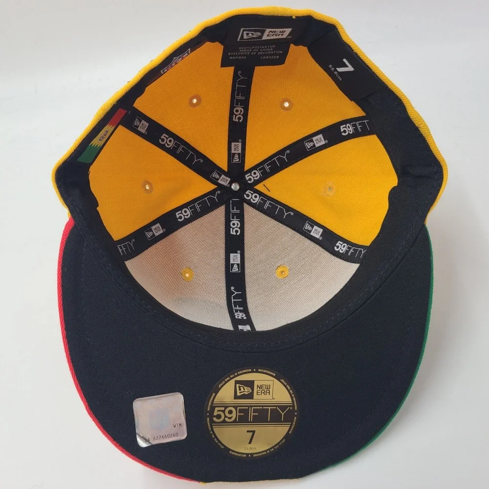 Los Angeles Rams Hat Fitted 7 New Era 59Fifty Yellow Green Red NFL Draft 2019